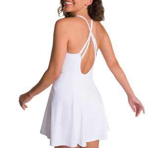 Custom Logo Onderste Zoom Snel Dry Back Cross Eendelig Tennisuniformen Hoge Stretch Spandex/Polyester Sport Mini Rok Dames - Product Image 3