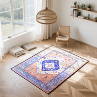 Couverture de canapé en velours cristal motif persan 3D Style turquoise chambre à coucher tapis de chevet pour la maison salon mur mur Polyester PVC