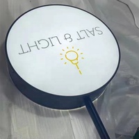Panneau de boîte à lumière ronde pour publicité extérieure, boîte à lumière led double face
