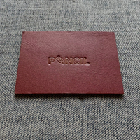 Étiquette en cuir véritable personnalisée en relief pour vêtements, accessoires de mode, logo de marque, patch rectangulaire écologique pour jeans, vente en gros