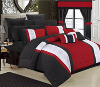Aoyatex — parure de lit plissée et imprimée, ensemble de literie de luxe en polyester, microfibre, 7 pièces, nouveau design