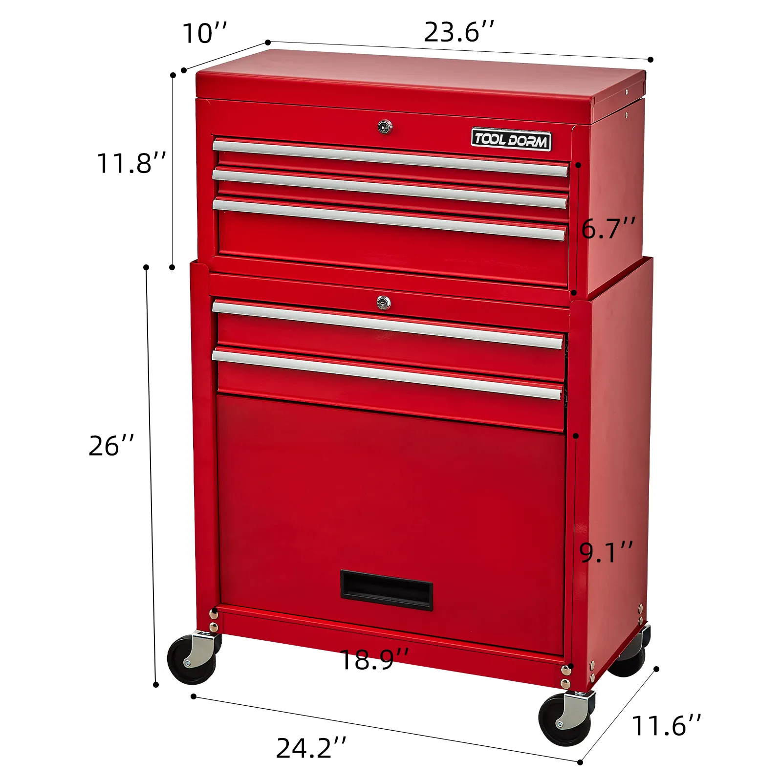 Mobile Tool Cabinet Heavy Duty Workshop Tool Chest  tool trolley 5 Drawers Garage Organizer