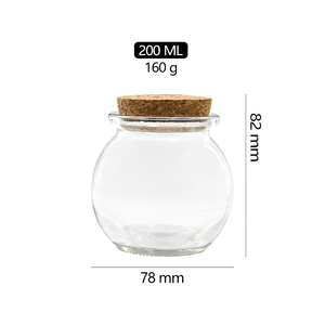 Vente en gros transparent Logo personnalisé Pudding 200 ml Bouteille en verre pour flacon de lait frappé - Product Image 2