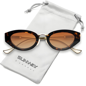 Gafas de Sol de Metal con Lentes Multicolores de Moda, Logotipo Personalizado, Protección UV400, Diseño Vintage, Montura Ovalada Pequeña, Gafas de Sol para Mujer - Product Image 2