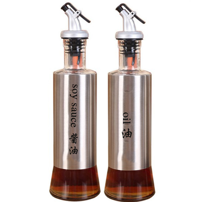 500ml Round Glass Olive Oil Bottle Vinegar Saude Bottle for Oiler cruet condiment packing