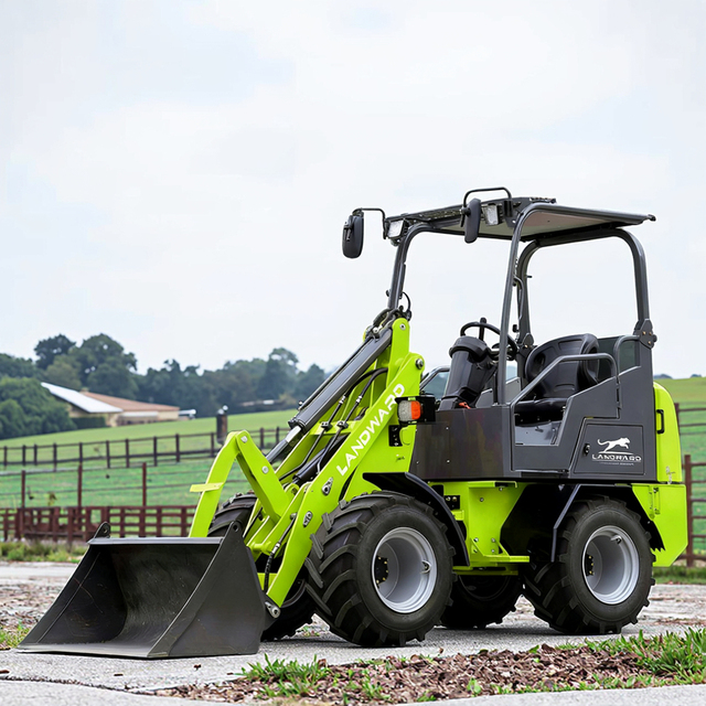 CE EPA Approve Electric Small Wheel Loader 608E 800kg Farm Front End Loader High Quality Articulated Compact Loader for Sale