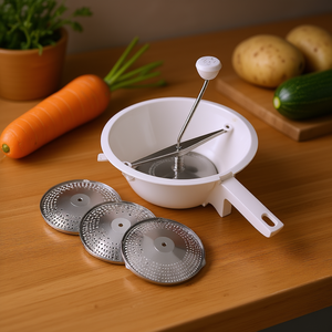 Molinillo de alimentos Metaltex Spring, juego de 4 piezas con 3 discos para purificar y colar - Product Image 3