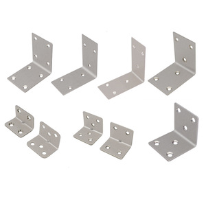 Support d'angle en acier inoxydable en forme de L, plaque de montage à angle droit de 90 degrés pour cloison de placard - Product Image 3