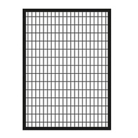 Panneau de clôture en acier noir à grille décorative 6 x 6 pieds, clôture de jardin, clôture de sécurité, treillis, portails/portes, clôture 3D/maillage en V, maille soudée incurvée