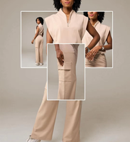 Nouvel ensemble extensible 2 pièces pour femmes : Tenue de bureau formelle et uniforme de travail extensible