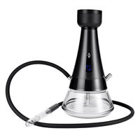 Chicha Électronique Rechargeable 30000 mAh avec Grande Batterie, Accessoires de Chicha, Tuyau et Étui de Transport