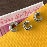 Perles de lettres en acrylique massif, grandes et volumineuses, en or et argent, avec grand trou, pour pendentifs de sacs à chaîne