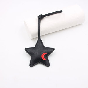 Portachiavi con Moschettone e Cordino Lungo in Pelle PU con Stampa UV, Serie Buonanotte, Accessori Fai-da-te con Ciondolo Stella e Luna - Product Image 6