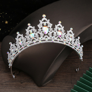 Corona <span class=keywords><strong>de</strong></span> Reina y Tiaras <span class=keywords><strong>de</strong></span> Princesa para Mujer, Diademas <span class=keywords><strong>de</strong></span> Cristal para Novia, Princesa para Boda y Fiesta - Product Image 1