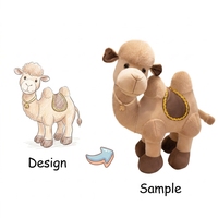 Peluche de chameau personnalisée mignonne, jouet en peluche doux, animal en peluche lavable, anti-stress, cadeau Kawaii, décoration de chambre, vente en gros OEM ODM