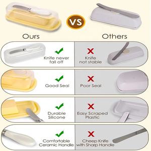 Lot de 24 boîtes de conservation hermétiques écologiques en plastique pour beurre et fromage, idéales pour l'organisation de la cuisine et la découpe – Vente en gros - Product Image 5