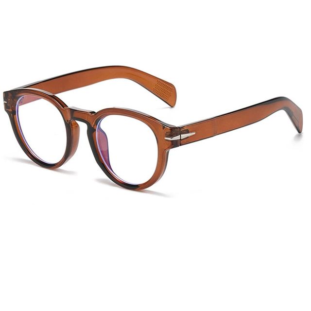 Fashionable PC Blue Light Blocking Shape Semi-Rimless Eyeglasses Custom Logo Good Quality Retro Computer Anti Blue Ray Eyewear