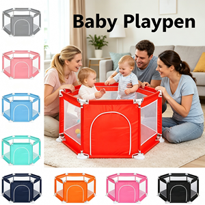 Parque de juegos <span class=keywords><strong>para</strong></span> bebés, corralito infantil plegable y portátil con diseño contemporáneo, <span class=keywords><strong>corral</strong></span> de seguridad <span class=keywords><strong>para</strong></span> bebés con almacenamiento tipo armario, material Oxford - Product Image 2