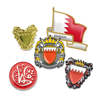 Épinglettes personnalisées de la fête nationale du drapeau du Bahreïn en métal émaillé doux souvenir de pays