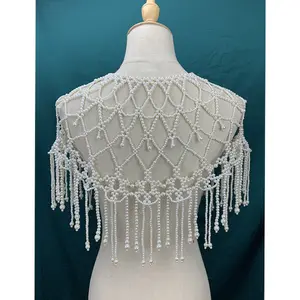 Parel Handgemaakte Holle Bruid Bruiloft Sjaals En Wraps Avond Prom Party Jurken Bolero Cover Up Voor Vrouwen Bruiloft Cape