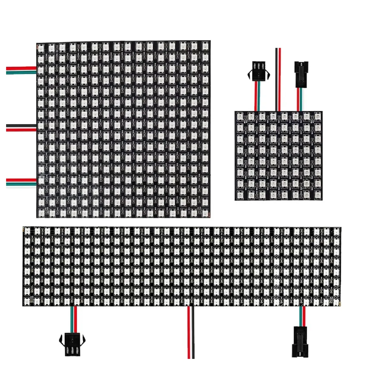 Strip Manik-manik IC Bawaan Light Point Array 8*32/16*16/8*8 Layar Piksel Panel Flex RGB APA102C/WS2812B/SK6812 Tampilan LED Fleksibel