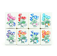 Juego de Mahjong Americano de 160 Piezas, Diseño Creativo de Dibujos Animados, Grabado e Impreso en Lucite, Estilo USA