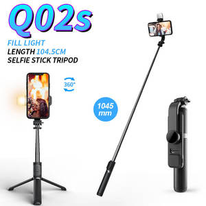 <span class=keywords><strong>Q02S</strong></span> Mini bâton de <span class=keywords><strong>Selfie</strong></span> pliable avec obturateur de lumière de remplissage télécommande support de téléphone en direct sans fil - Product Image 3