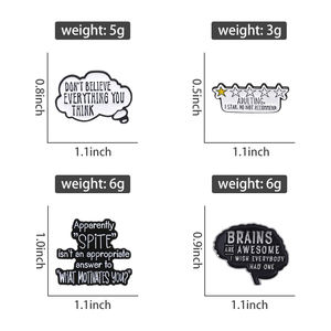 Divertidos alfileres de esmalte de sarcasmo, no confíes <span class=keywords><strong>en</strong></span> todo lo que piensas, broche, insignia de solapa, regalo de joyería para amigos - Product Image 6
