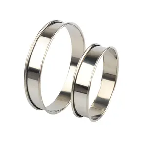 Металлические круглые английские кольца для маффинов, форма, антипригарные кольца из нержавеющей стали, кольца для маффинов без отверстий