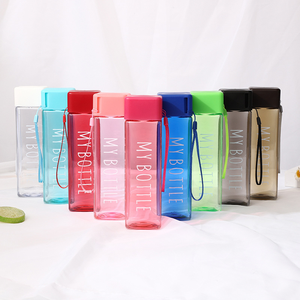 Nouvelle bouteille d'eau en plastique carrée givrée, portable, transparente, anti-fuite, à boire directement, pour le sport, les voyages, le camping en plein air - Product Image 3