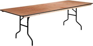 Mesa de madera rectangular plegable de forma cuadrada para eventos al aire libre banquete de boda mesa de comedor plegable y sillas al por mayor - Product Image 2