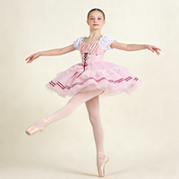 Robe tutu de ballet pour filles pour la performance de la Journée des enfants, jupe bouffante printemps/été, costume de scène en spandex/polyester