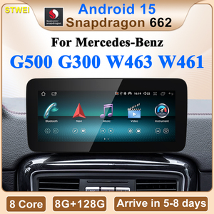 เครื่องเล่นมัลติมีเดียในรถยนต์ระบบ Android 15 ขนาด 12.3 นิ้ว รุ่น CNstwei Qualcomm 662 พร้อมเครื่องเล่นซีดี สำหรับติดตั้งบนแผงหน้าปัดรถยนต์ เหมาะสำหรับรถยนต์ Mercedes-Benz G500 G300 W463 - Product Image 2