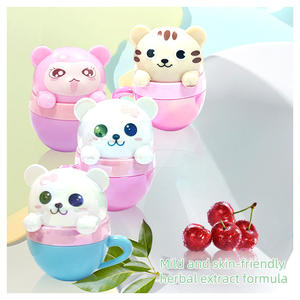 Bálsamo labial de cera de abejas para niños de marca privada, hidratante femenino en tubo, gel labial ABS al por mayor, nuevo sabor a frutas, forma de taza, lindo - Product Image 2