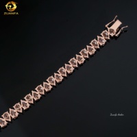 Bijoux Hip Hop, Bracelet Tennis en Argent 925 avec Diamants Moissanite, Bracelet Moissanite Diamanté, Bijoux pour Rappeurs