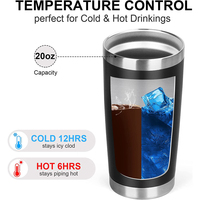 Gobelet isotherme contemporain personnalisé en acier inoxydable 304 de 20 oz, à paroi mince et droite, pour sublimation, cadeaux d'affaires 12-24
