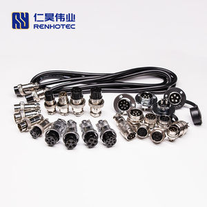 GX12航空6针直母插头圆形连接器电缆 - Product Image 1