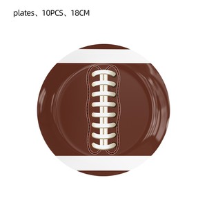 Articles de fête d'anniversaire pour enfants sur le thème du football américain (rugby) en gros : assiettes en papier, serviettes, nappes - Product Image 4