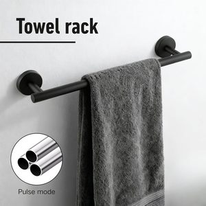 Juego de 5 Accesorios de Baño, Toallero de Pared Negro de 16 Pulgadas, para Proyectos de Renovación del Baño del Hogar - Product Image 6