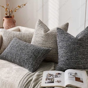 INS nouveau Style vente chaude <span class=keywords><strong>marron</strong></span> épais doux tissé housses de coussin nordique Chenille canapé taie d'oreiller pour salon - Product Image 3