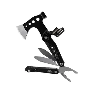 Camping Multitool Accessories Gifts for Men Dad 16 in 1 Upgraded Multi Tool Survival Gear with Axe Hammer Pliers Saw Screwdriver