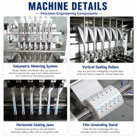 Machine d'emballage de sachets de sucre blanc en granulés à 12 voies entièrement automatique à grande vitesse CE, 2,5-5 g, avec godet oscillant