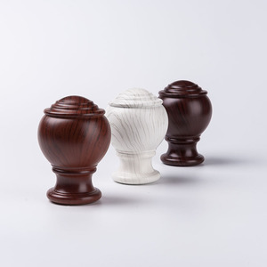 Wholesale Promotion Tension Aluminium Alloy Double <b>Bracket</b> Wood Finial <b>Shower</b> Curtain Rod for Bathroom - Product Image 6