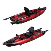 LSF Entraînement à pédale pour une personne Nouveau design de canoë/kayak de pêche non gonflable Moteur électrique Vente de bateau de pêche à pied avec un siège