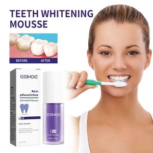 <span class=keywords><strong>EELHOE</strong></span> Venta al por Mayor Marca Privada 30ML <span class=keywords><strong>Corrector</strong></span> de Color Dental con Extracto Natural V34 Mousse Blanqueador de Dientes Morado para Limpiar Manchas - Product Image 5
