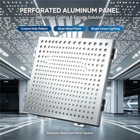 Panneau en aluminium perforé, tôle métallique à trous perforés sur mesure pour la décoration des plafonds des stations de métro et des parkings souterrains