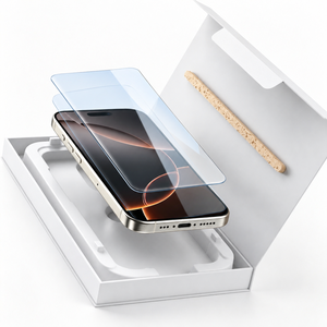 Kit de protection d'écran en verre trempé 9H à couverture intégrale, personnalisable en gros, avec plateau d'installation rapide et facile Magic Box pour iPhone 17 18 Pro Max - Product Image 1