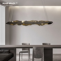 Lustre en cristal en fer forgé personnalisé et créatif pour salles à manger, comptoirs de bar, tables à thé - Suspension design postmoderne