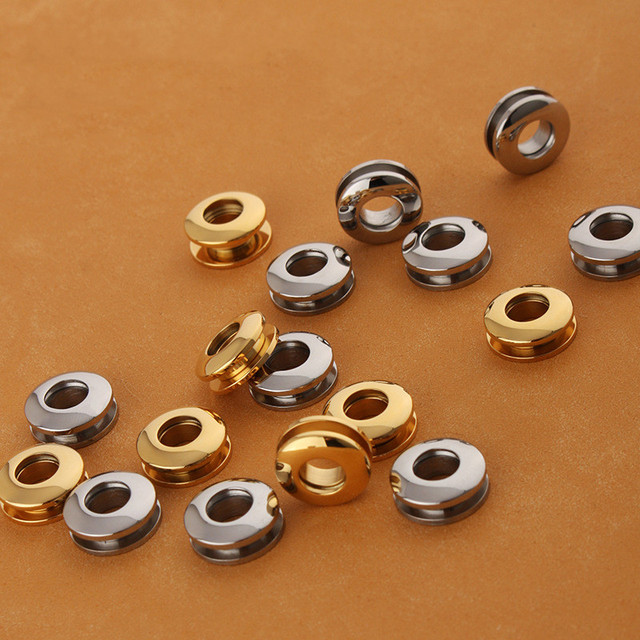Stainless Steel Air Eyelets Inner Diameter 6.5mm Screw Type Air-Hole Hardware Accessories for High-end Handbags