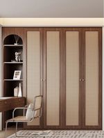 Vermont Armoire cadre en bois massif avec porte en rotin taille personnalisée dressing de luxe